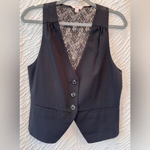 Candie's Black Buttoned Vest
